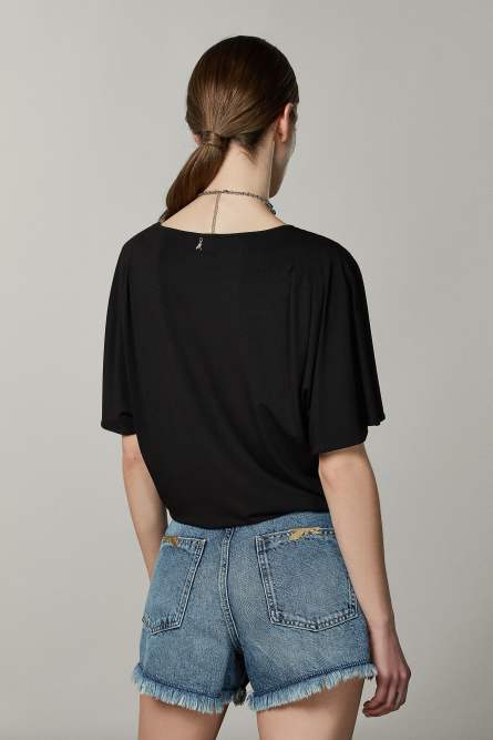 Maglia scollo a barca ESSENTIAL, Nero, Patrizia Pepe