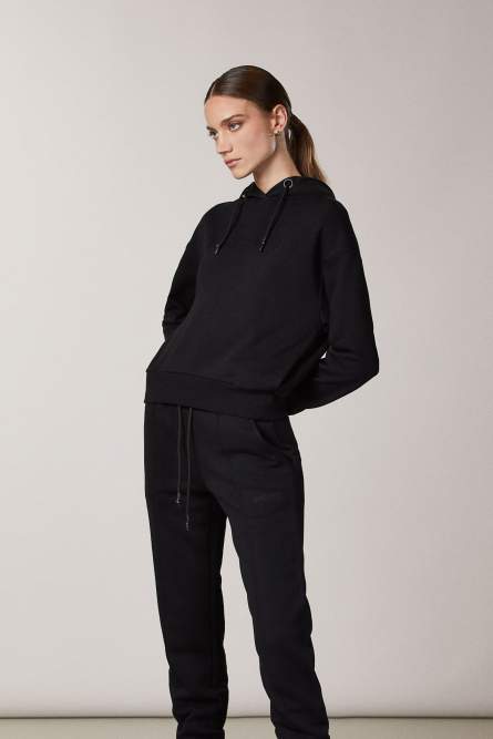 Kapuzensweatshirt &bdquo;ESSENTIAL&ldquo;, Schwarz, Patrizia Pepe