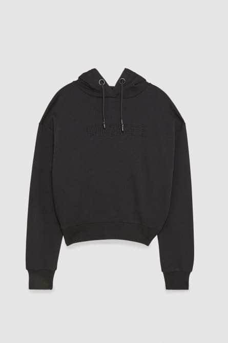Kapuzensweatshirt &bdquo;ESSENTIAL&ldquo;, Schwarz, Patrizia Pepe