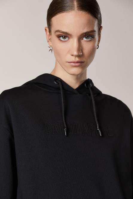 Kapuzensweatshirt &bdquo;ESSENTIAL&ldquo;, Schwarz, Patrizia Pepe