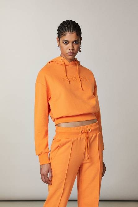 Felpa con cappuccio &quot;ESSENTIAL&quot;, Arancione, Patrizia Pepe