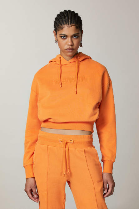 Felpa con cappuccio &quot;ESSENTIAL&quot;, Arancione, Patrizia Pepe