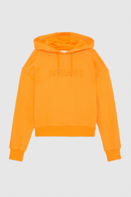 Felpa con cappuccio &quot;ESSENTIAL&quot;, Arancione, Patrizia Pepe