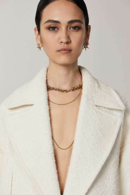 Oversized cloth coat, White, Patrizia Pepe