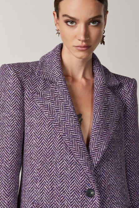 Cappotto lungo in panno, Viola, Patrizia Pepe