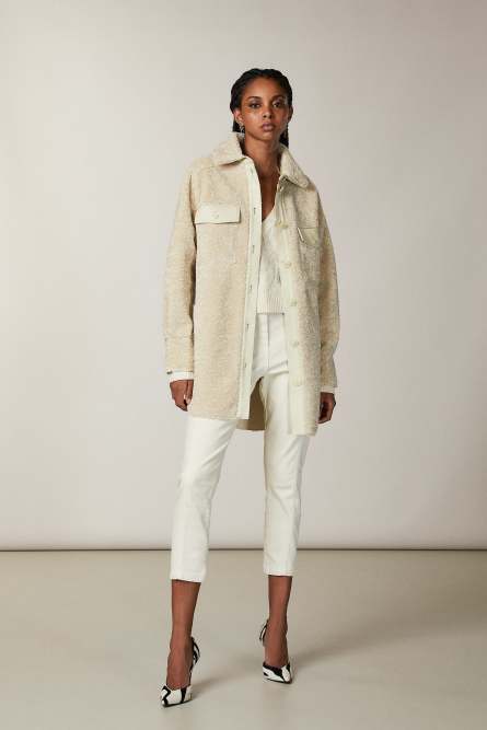 Hemdjacke zum Wenden, Beige, Patrizia Pepe