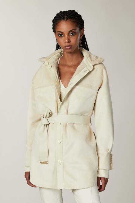 Hemdjacke zum Wenden, Beige, Patrizia Pepe