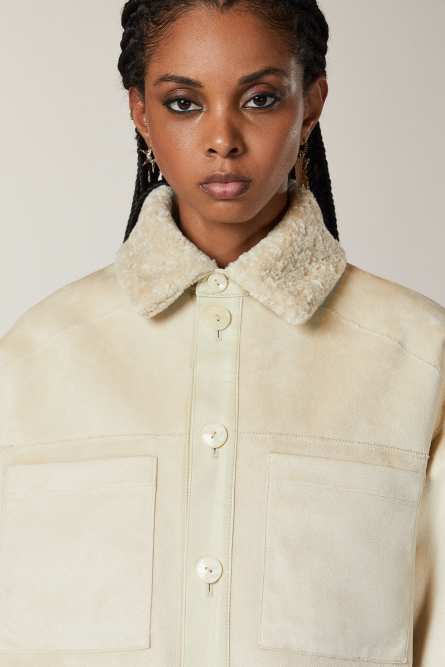 Hemdjacke zum Wenden, Beige, Patrizia Pepe