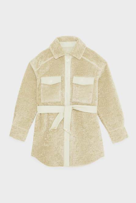 Hemdjacke zum Wenden, Beige, Patrizia Pepe
