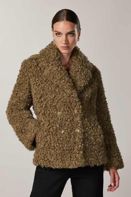 Synthetic fabric pea jacket, Green, Patrizia Pepe