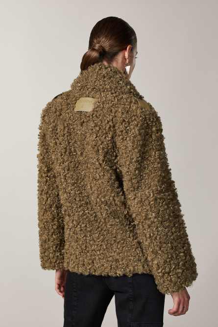 Synthetic fabric pea jacket, Green, Patrizia Pepe