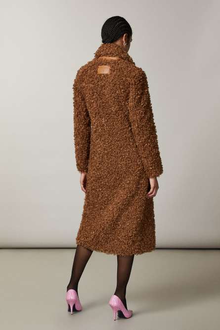 Synthetic fabric coat, Orange, Patrizia Pepe