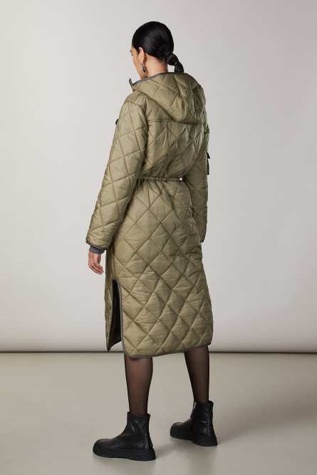 Zweifarbige Steppjacke aus Nylon, Grün, Patrizia Pepe