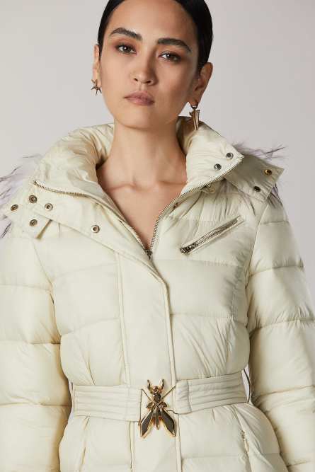 Steppjacke mit hohem Kragen, Beige, Patrizia Pepe