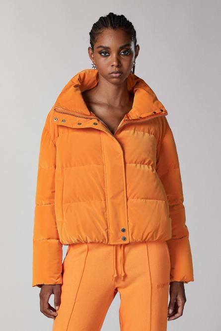 Short puffy down jacket, Orange, Patrizia Pepe