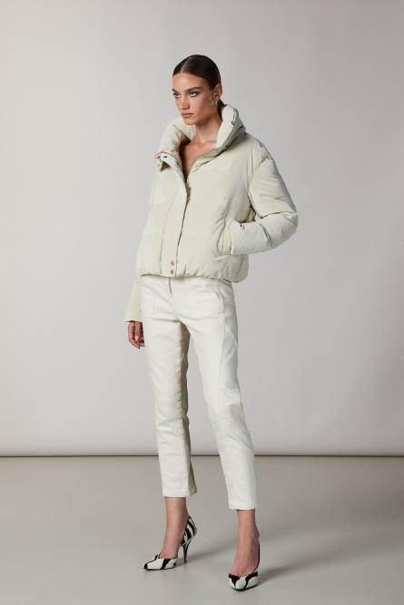 Short puffy down jacket, Beige, Patrizia Pepe