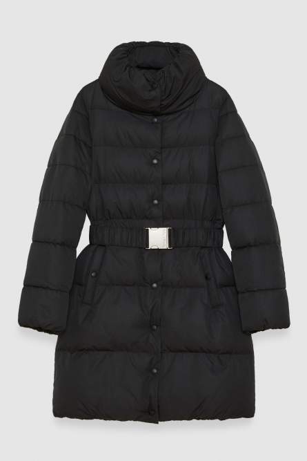 Down jacket with belt, Black, Patrizia Pepe