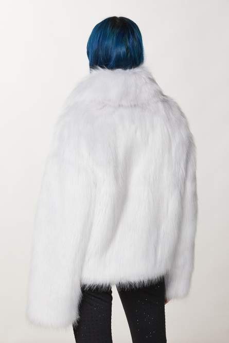 Fluffy over jacket, White, Patrizia Pepe