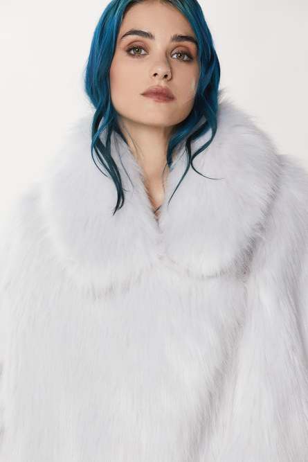 Fluffy over jacket, White, Patrizia Pepe