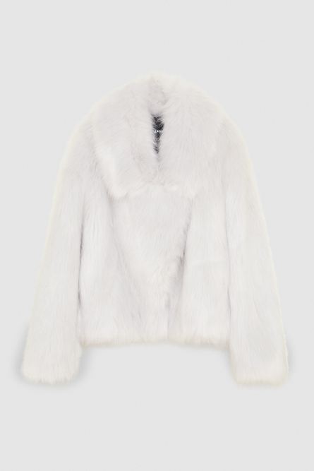 Fluffy over jacket, White, Patrizia Pepe