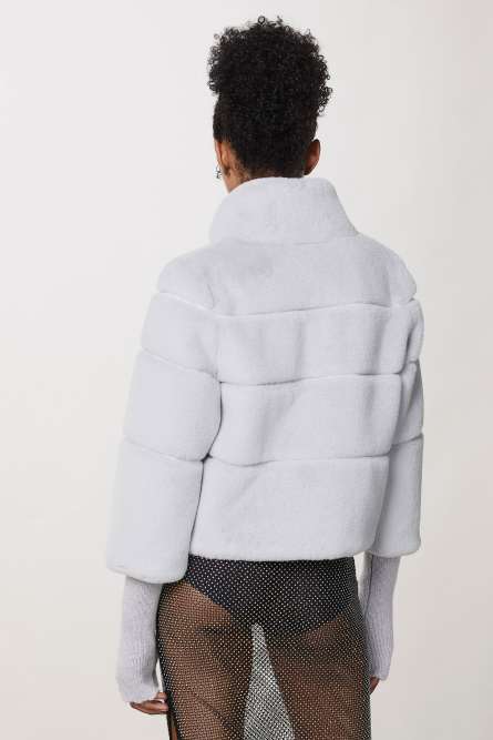 Short soft jacket, White, Patrizia Pepe