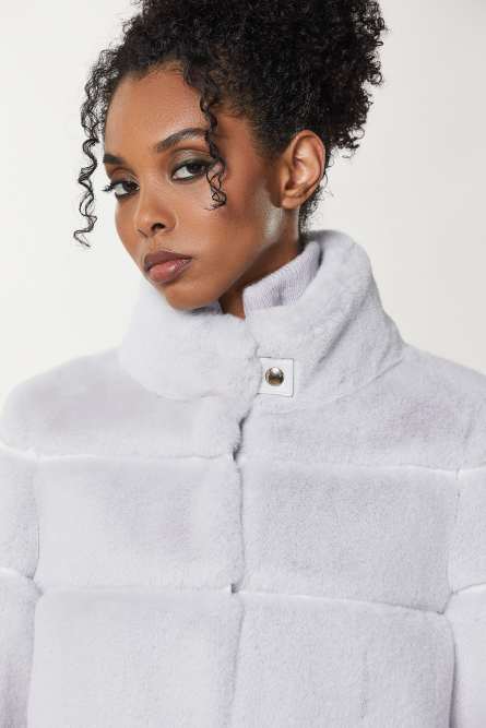 Short soft jacket, White, Patrizia Pepe