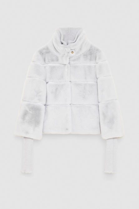 Short soft jacket, White, Patrizia Pepe