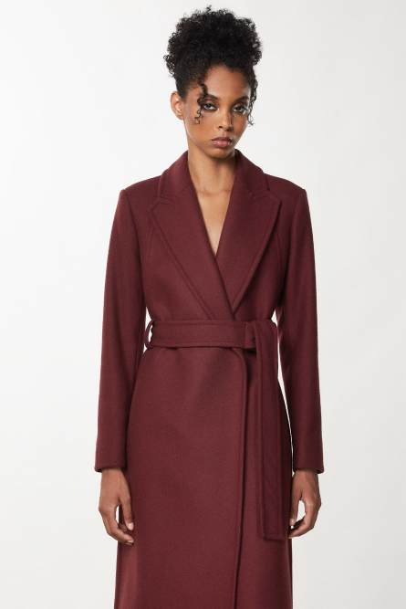 Cappotto con cintura ESSENTIAL, Viola, Patrizia Pepe