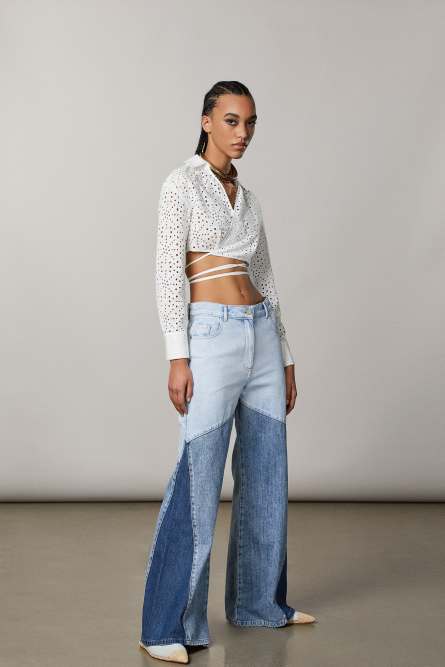 Flared denim pants, Light Blue, Patrizia Pepe