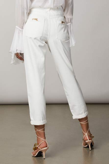 Balloon ankle grazer pants, White, Patrizia Pepe