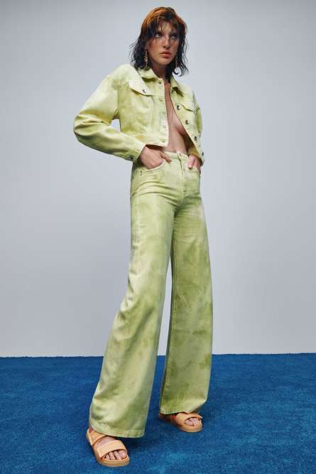 Tie dye denim pants, Green, Patrizia Pepe
