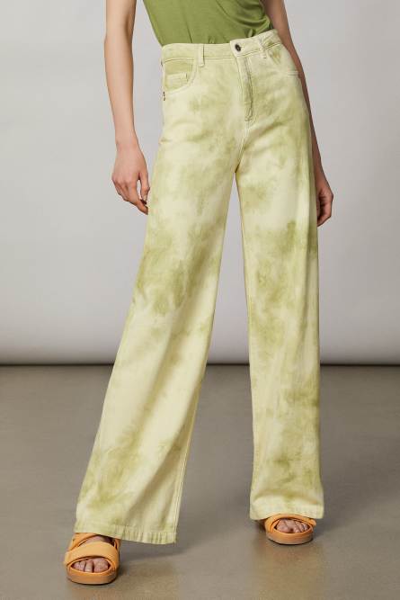 Tie dye denim pants, Green, Patrizia Pepe