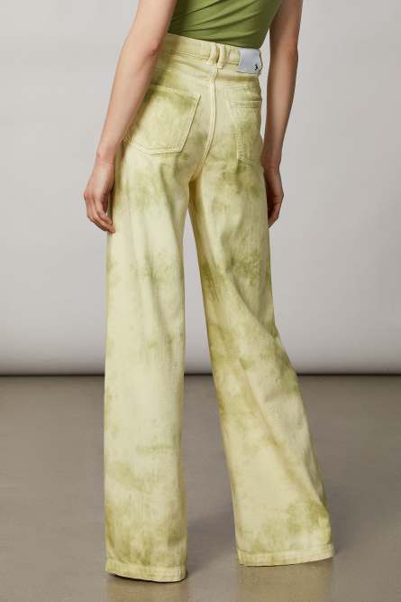 Tie dye denim pants, Green, Patrizia Pepe