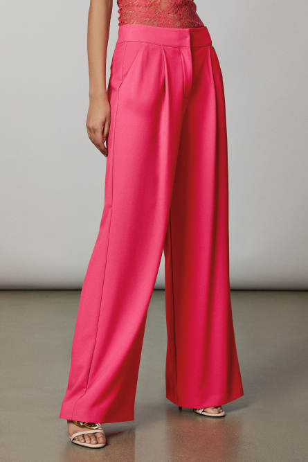 Sable crepe palazzo pants, Pink, Patrizia Pepe