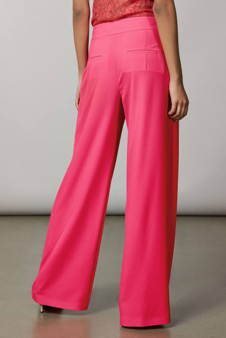 Sable crepe palazzo pants, Pink, Patrizia Pepe