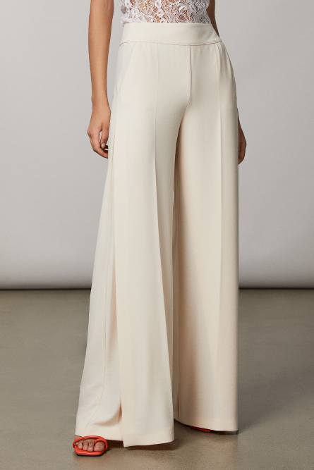 Pantalone con spacchi laterali, Beige, Patrizia Pepe