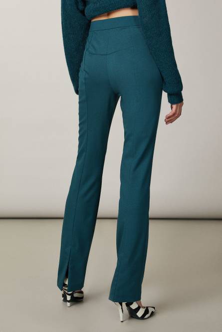 Slim gabardine pants, Green, Patrizia Pepe