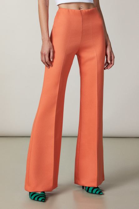 Slim flared pants, Orange, Patrizia Pepe