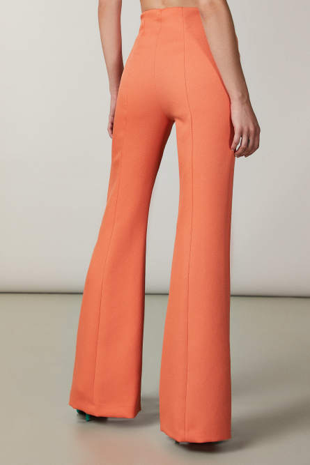 Slim flared pants, Orange, Patrizia Pepe