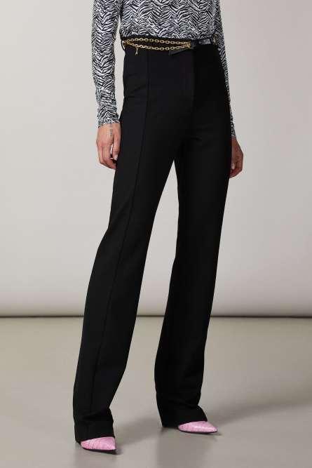 “ESSENTIAL” stretch pants, Black, Patrizia Pepe