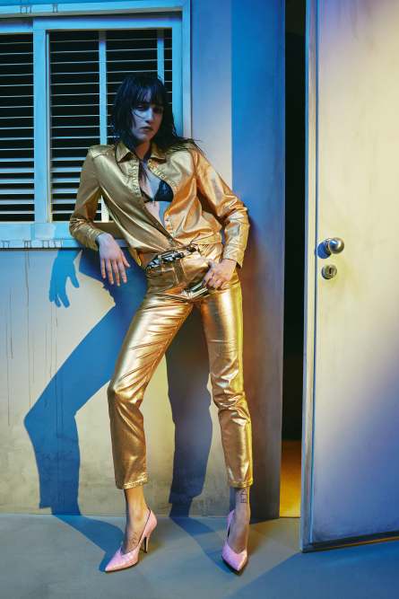 Goldfarbene Hose, Gold, Patrizia Pepe