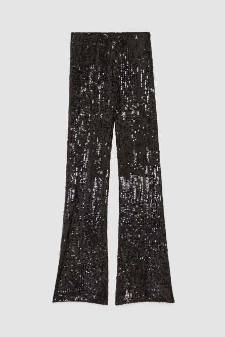 Tulle pants with sequins, Black, Patrizia Pepe