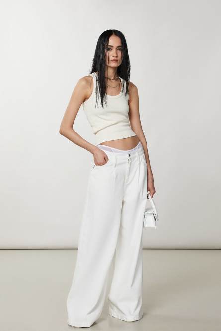 Oversized jeans, White, Patrizia Pepe