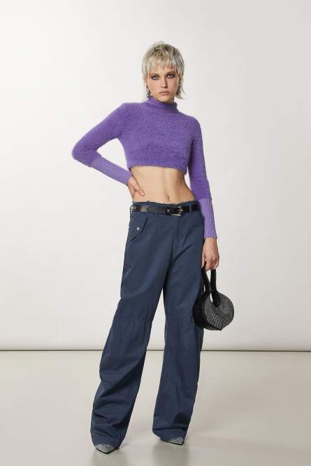 Canvas cargo pants, Grey, Patrizia Pepe