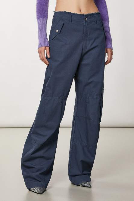 Canvas cargo pants, Grey, Patrizia Pepe