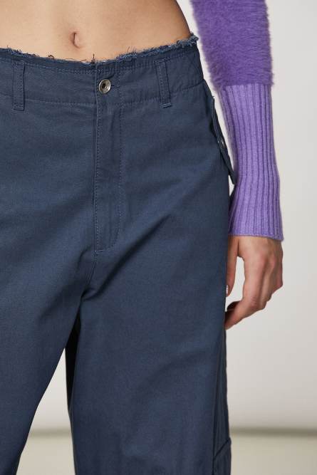 Canvas cargo pants, Grey, Patrizia Pepe