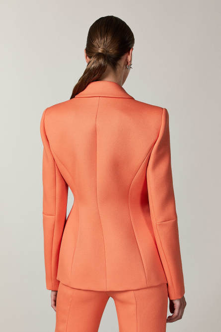 Slim structured jacket, Orange, Patrizia Pepe