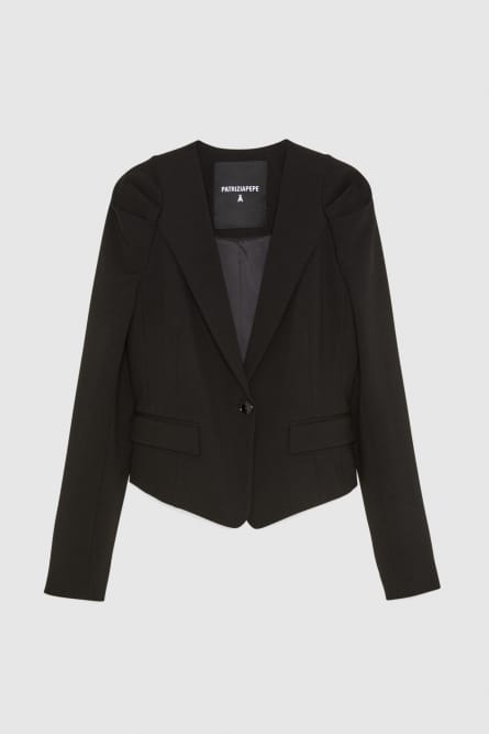 “ESSENTIAL” slim jacket, Black, Patrizia Pepe