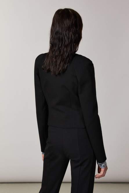 “ESSENTIAL” slim jacket, Black, Patrizia Pepe