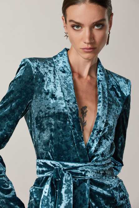 Velvet jacket, Green, Patrizia Pepe